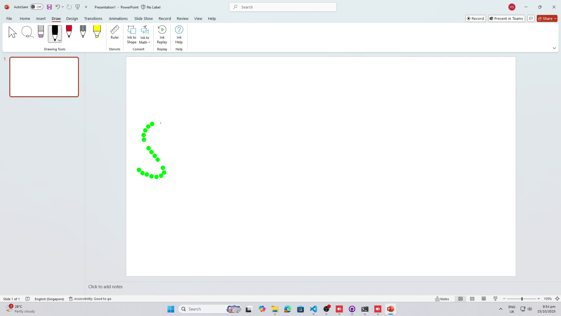 Handwriting trajectory
