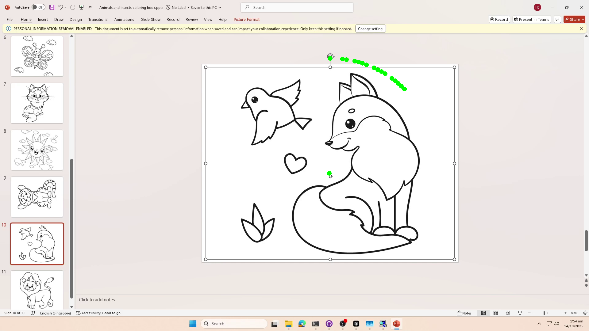 PowerPoint trajectory